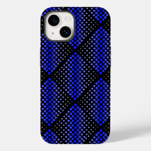 Blue Raster Mönster 01 Black BG
