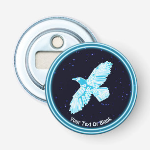 Blue Raven On Stars Flasköppnare