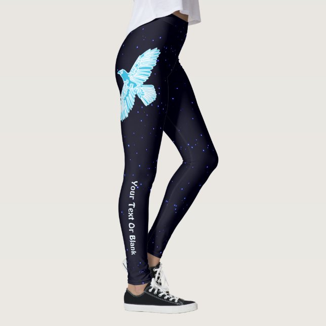 Blue Raven On Stars Leggings (Höger)
