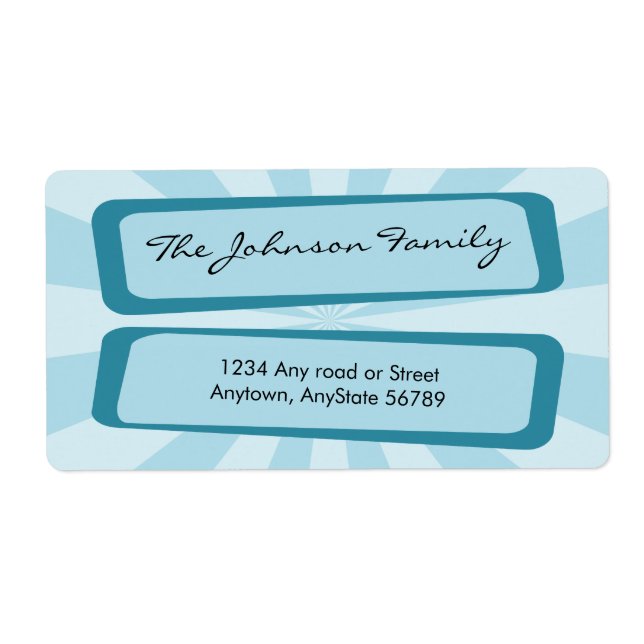 Blue Ray-adressetikett Fraktsedel (Framsidan)