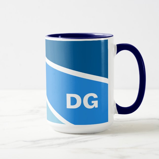 Blue Rays anpassningsbar monogram mugg (Höger)