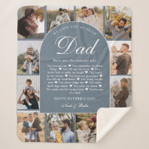 Blue Reasons We Love You Dad Photo Grid Collage