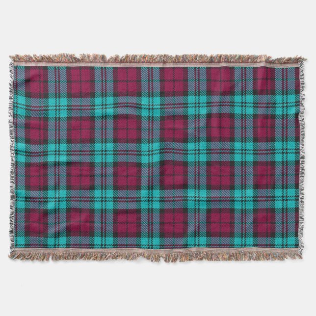 Blue Red Campbell Tartan Blackwatch Play Filt (Framsidan)