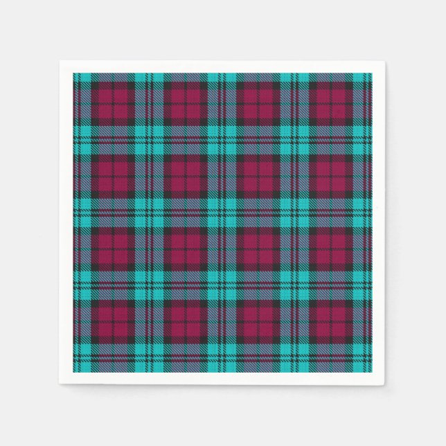 Blue Red Campbell Tartan Blackwatch Play Pappersservett (Framsidan)