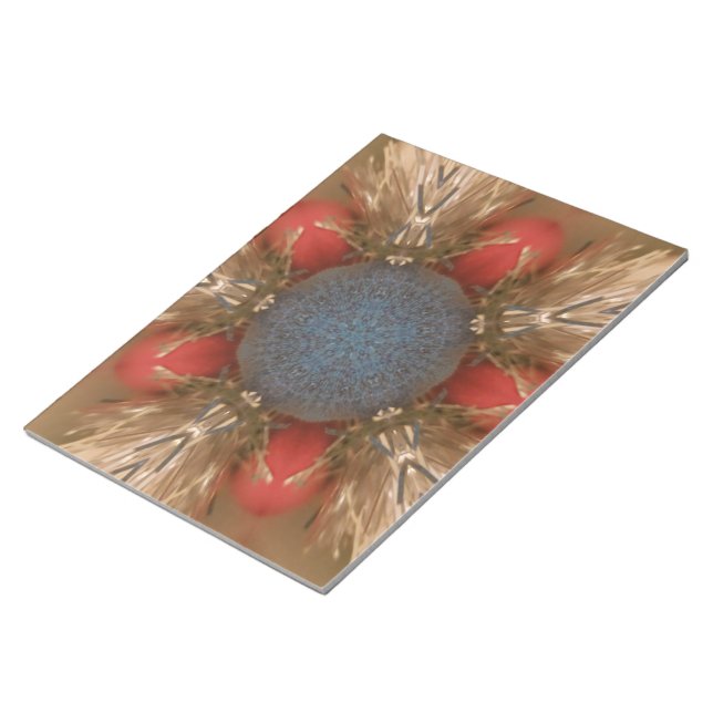 Blue Red Dekoration Baubles Anteckningsblock (Vinklad)