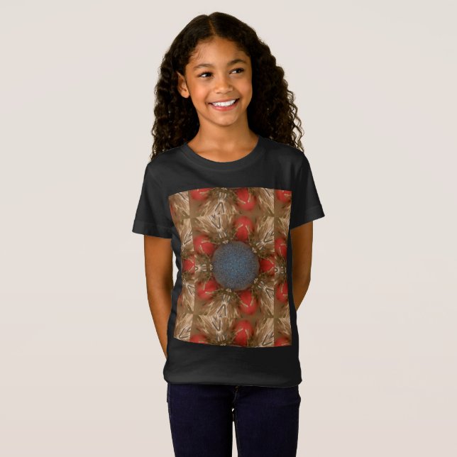Blue Red Dekoration Baubles Tee Shirt (Hel framsida)
