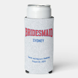 Blue + Red Faux Glitter BRIDESMAID Bachelorette