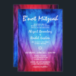 Blue Red Fire Ice | David B'not Mitzvahs stjärna Inbjudningar<br><div class="desc">Elegant, blått och rött, brand och istema B'not Mitzvah-inbjudningar som lätt kan vara personlig med er egen text. Den vackra vattenfärgsdesignen illustrerar inslag-branden och is i bedövande nyanser av djupblått och rödviolett ljus. Den här anpassningsbarna B'not Mitzvah-inbjudan använder en kombination av vitt flamliknande skript och ett modernt sans serif-typsteckensnitt i...</div>