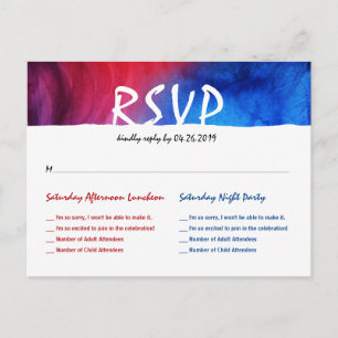 Blue Red Fire Ice Fladdermus Pub Mitzvah OSA Postk Meddelande Vykort