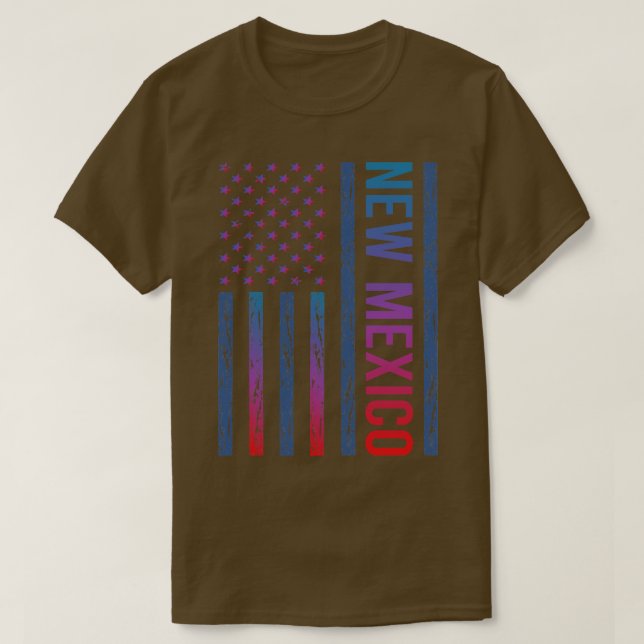 Blue Red Flagga New mexico T Shirt (Design framsida)