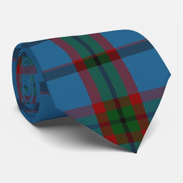 Blue Red Grönt Giant Tartan Play Flskanals Slips (Rullad)