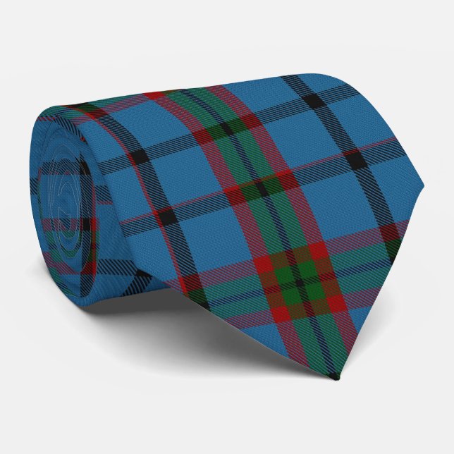 Blue Red Grönt Large Tartan Play Flskanals Slips (Rullad)