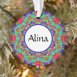 Blue Red Grönt Mandala Anpassade Boho jul