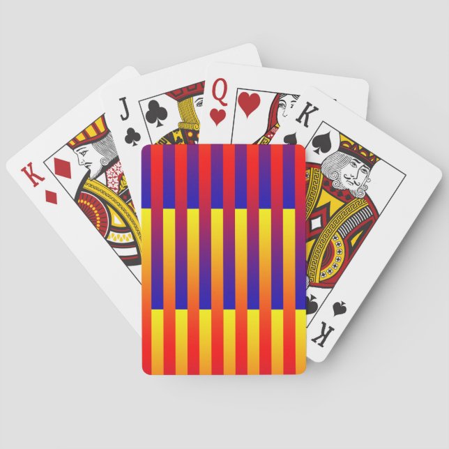 Blue Red Gult Rand Casinokort (Baksidan)