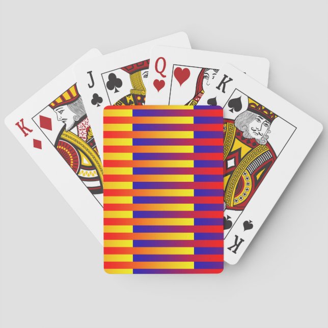 Blue Red Gult Rand Casinokort (Baksidan)
