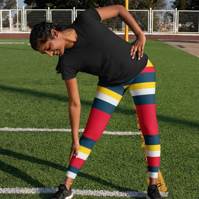 Blue Red Gult Rand Leggings (Skapare uppladdad)