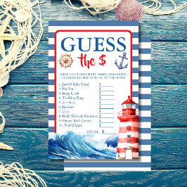 Blue Red Nautical Ahoy gissar Prist spel