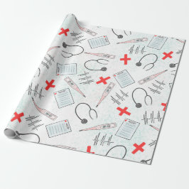 Blue Red Nurse Symbols Gift Presentpapper