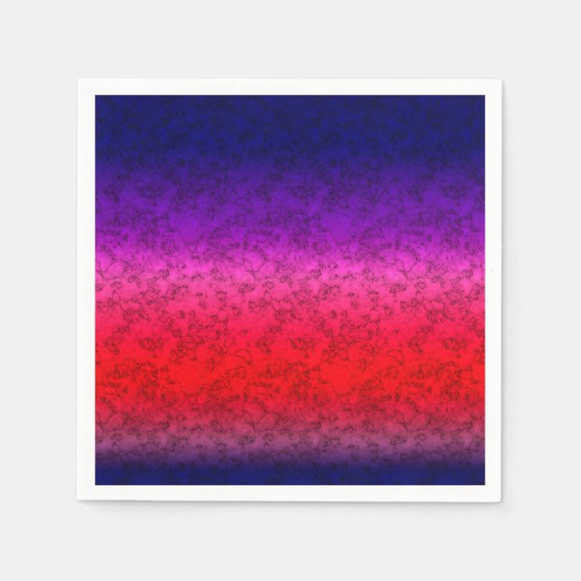 Blue-red Ombre Pappersservett (Framsidan)