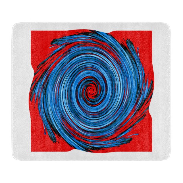 Blue Red Swirl Abstrakt Mönster (Framsidan)