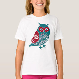 Blue Red Vintage Uggla Bird T Shirt