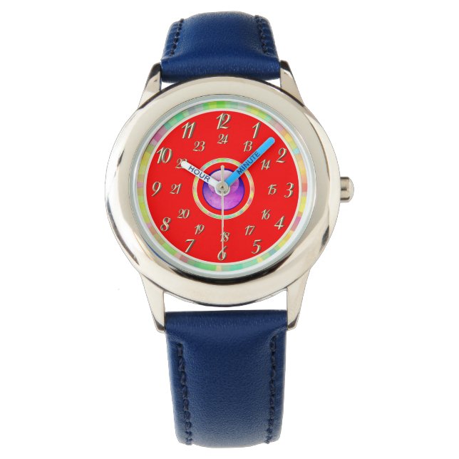 Blue Red Watch Armbandsur (Framsida)