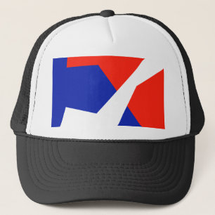 Blue Red White Flagga Färg Keps