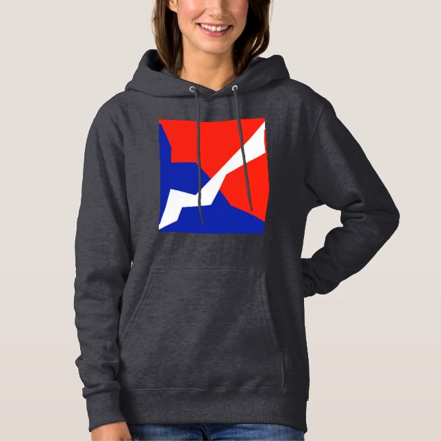 Blue Red White Flagga Färg T Shirt (Framsida)