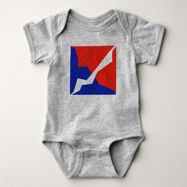 Blue Red White Flagga Färg T Shirt (Framsida)