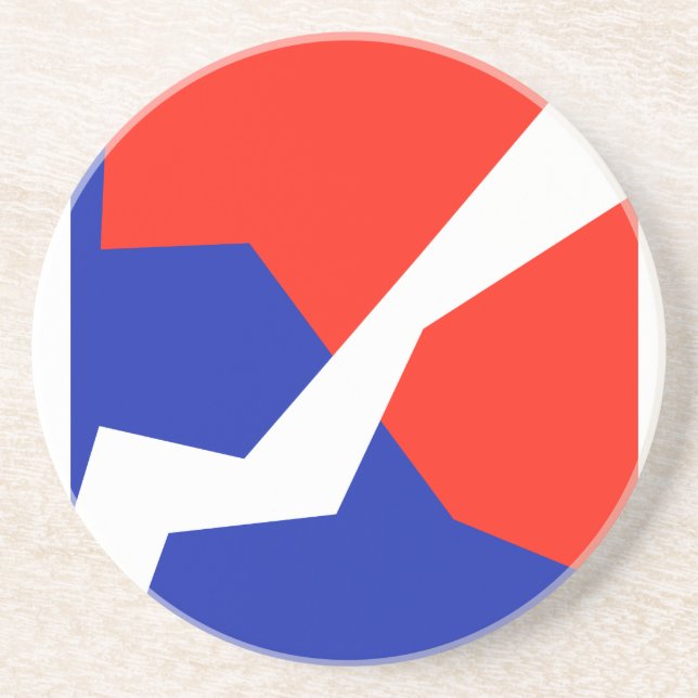 Blue Red White Flagga Färg Underlägg (Framsidan)