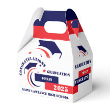 Blue Red White Studenten 2025 Anpassningsbar Party