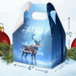 Blue Reindeer Happy Holidays Family Party Presentaskar<br><div class="desc">On a crisp and quiet winter night, you unexpectedly stumble upon a reindeer. Standing majestically on the edge of the forest, its nose is glowing. You look into each other's eyes for a brief moment before he magically vanishes into the night sky... . This is the story behind this "Adorable...</div>