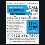 Blue Removal Van, Removal Company Advertising Reklamblad<br><div class="desc">Blue Remove Van,  Removal Company Advertising Flyer från Affärskortet Store.</div>