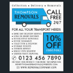 Blue Removal Van, Removal Company Advertising Reklamblad<br><div class="desc">Blue Remove Van,  Removal Company Advertising Flyer från Affärskortet Store.</div>