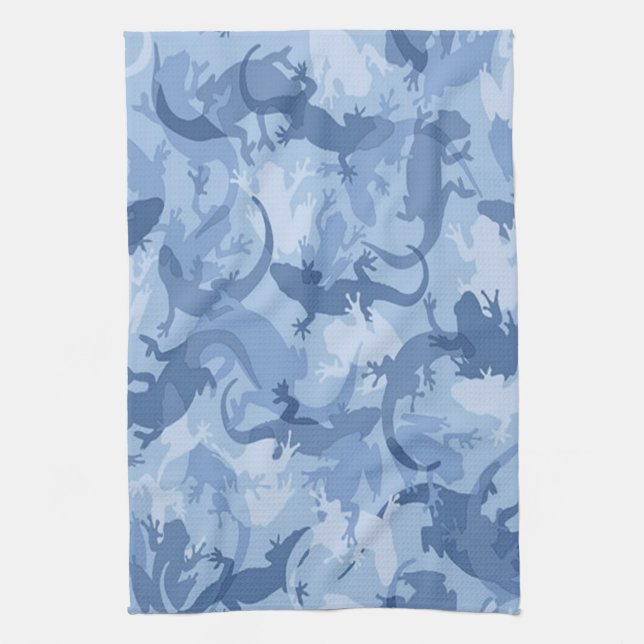 Blue Reptile Camouflage Kitchen Towel Kökshandduk (Vertikal)