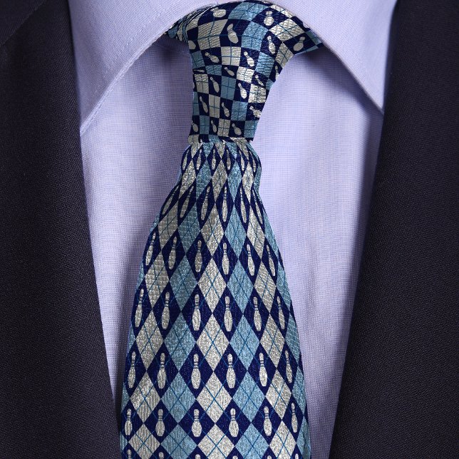 Blue Retro Argyle Bowling Pin Slips (Skapare uppladdad)