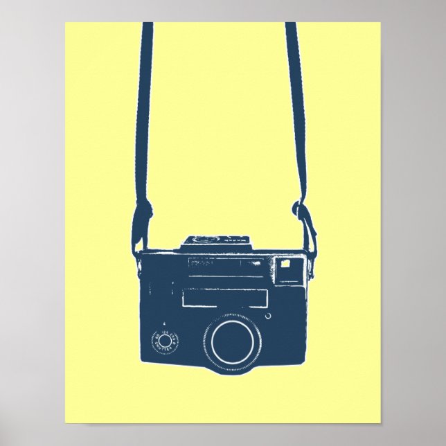 Blue Retro Film Camera Poster (Framsidan)