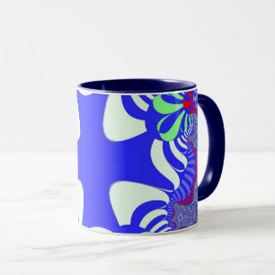 Blue Retro Kor Mugg