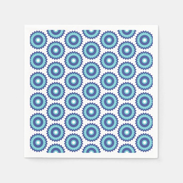Blue Retro Pappersservett (Framsidan)