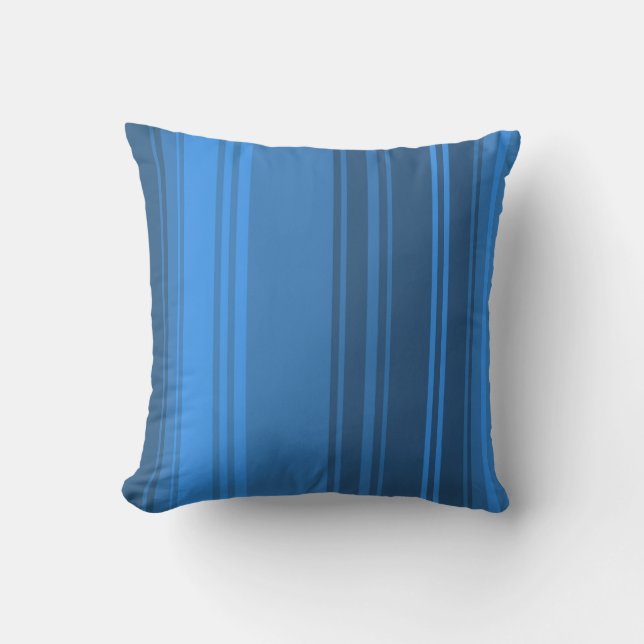 Blue Retro Rand Dekorativ kudde (Framsida)
