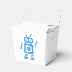 Blue Retro Robot Presentaskar