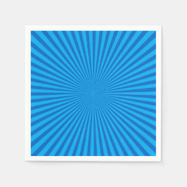 Blue Retro Sunburst Background Pappersservett
