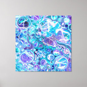 Blue Rhapsody Abstrakt Art Canvastryck