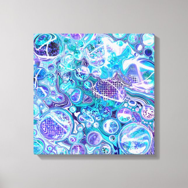 Blue Rhapsody | Abstrakt Art Canvastryck (Framsida)