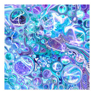 Blue Rhapsody   Abstrakt Art Fototryck
