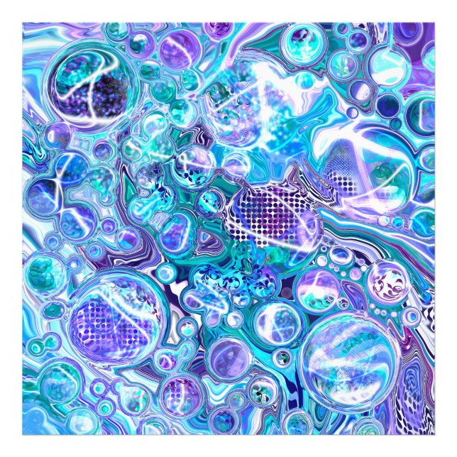 Blue Rhapsody | Abstrakt Art Fototryck (Framsidan)