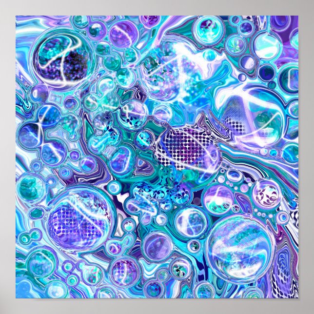 Blue Rhapsody | Abstrakt Art Poster (Framsidan)