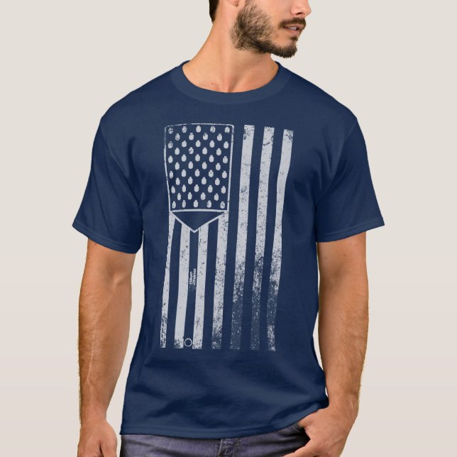Blue Rhino"American Flagga Spatula" Manar T Shirt (Framsida)