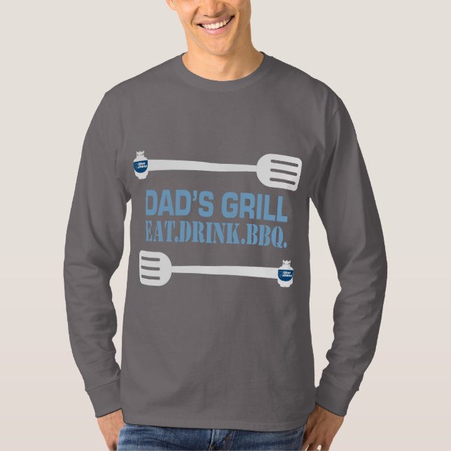 Blue Rhino ’Pappa grill’-Långärmad T Shirt (Framsida)
