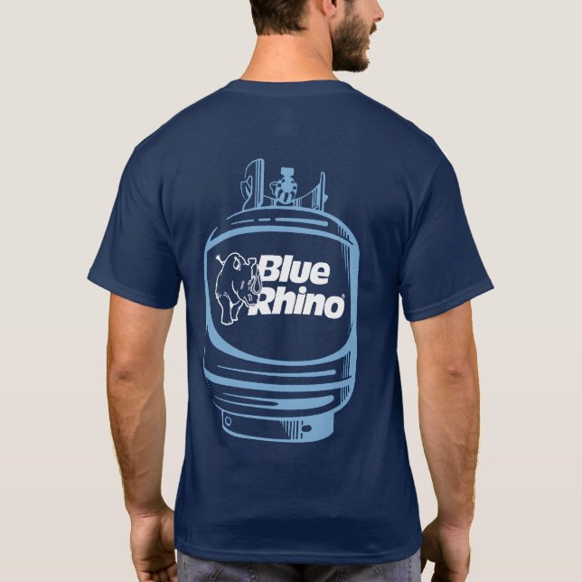 Blue Rhino"Tank" Mörk Manar T Shirt (Baksida)